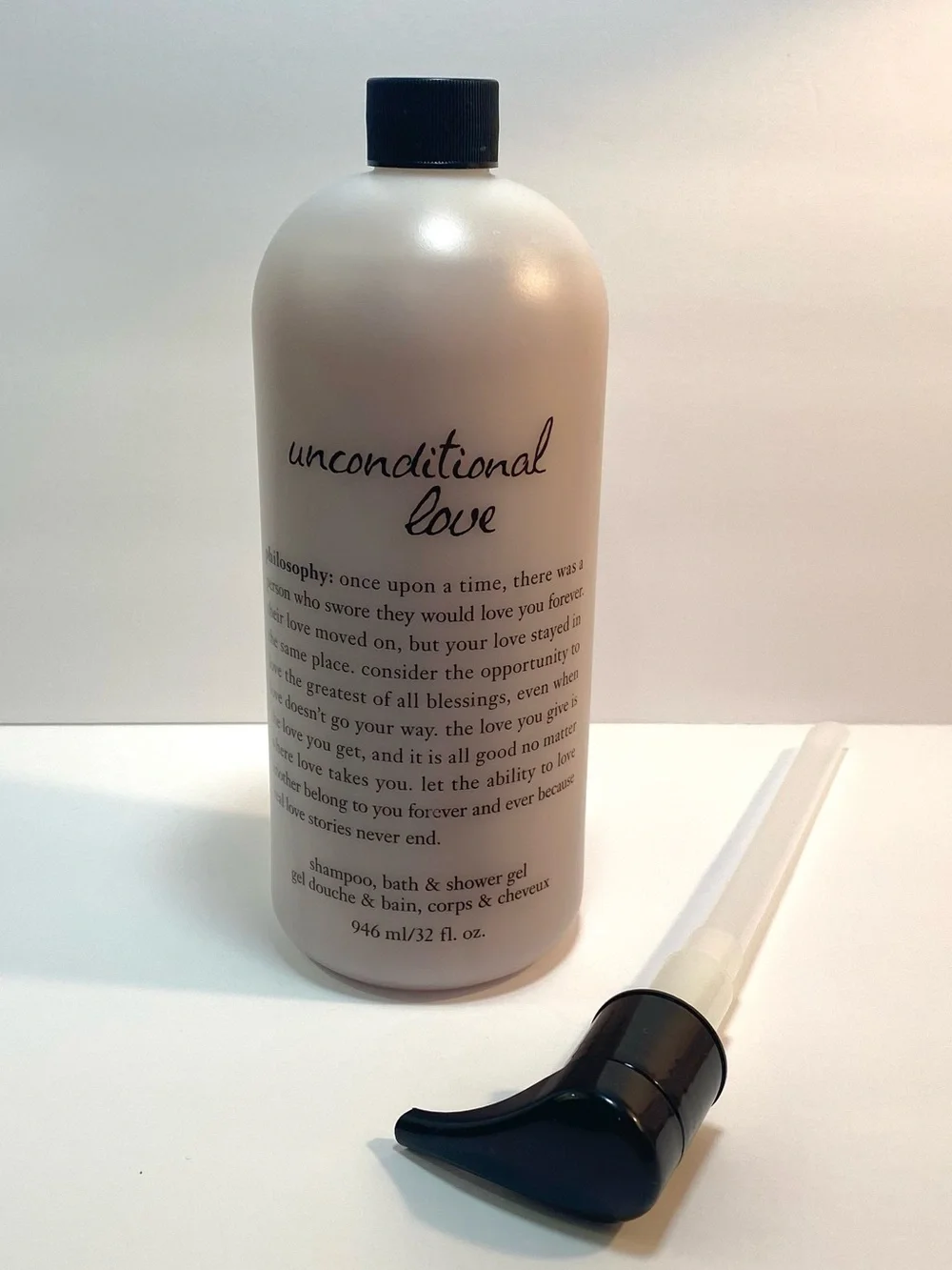 New Sealed Philosophy Unconditional Love 32 oz Shampoo Bath & Shower Gel + Pump